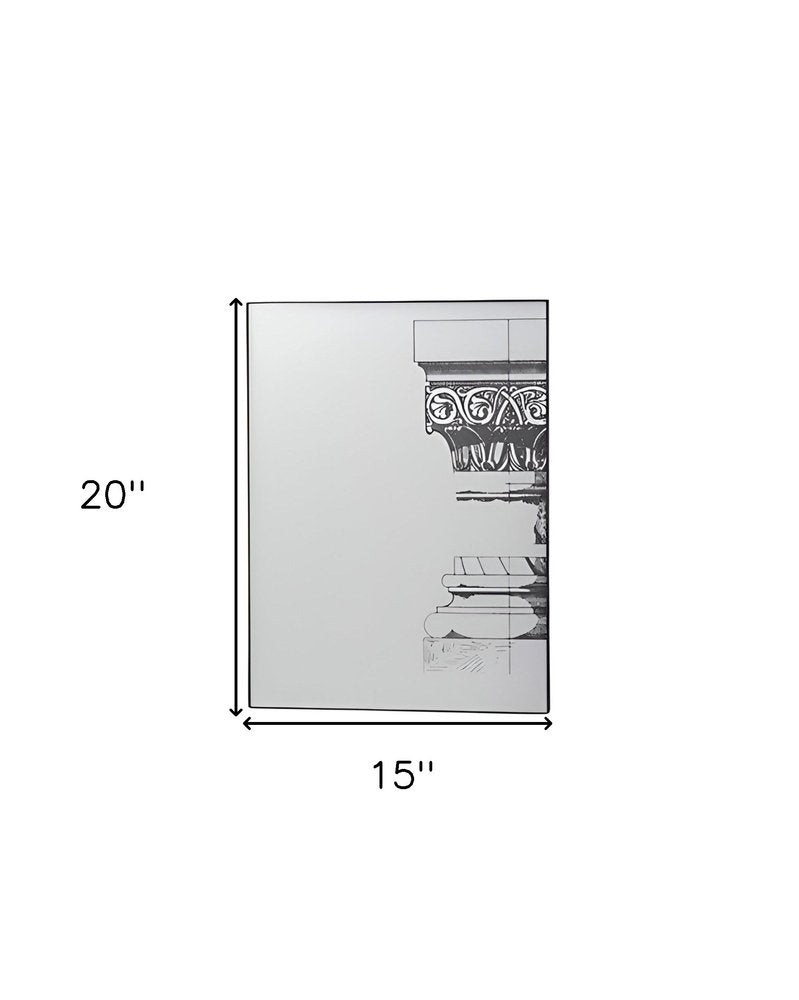 Set of Six Decorative Antiqued Glass Black Metal Framed Mirror Set on a white background