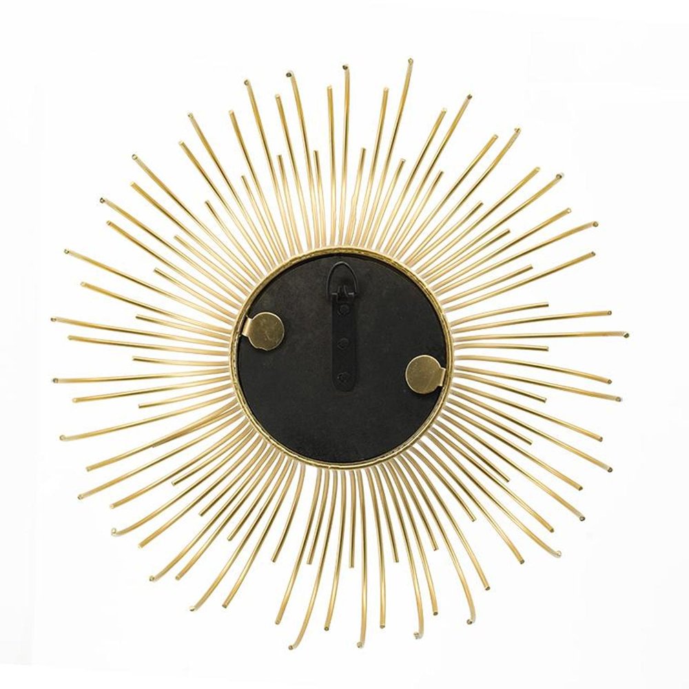 Set of Five Gold Sunburst Metal Framed Mirror Set on a white background