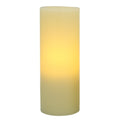 8" Ivory Flameless Pillar Candle - 8" H x 3" W x 3" D on a white background