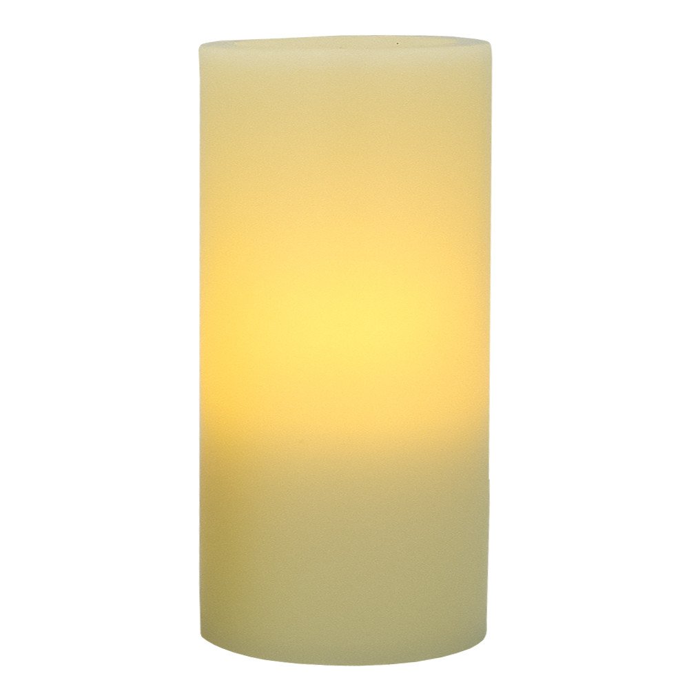 8" Ivory Flameless Pillar Candle - 8" H x 4" W x 4" D