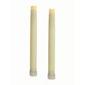 Set of Two Ivory Flameless Taper Candle on a white background