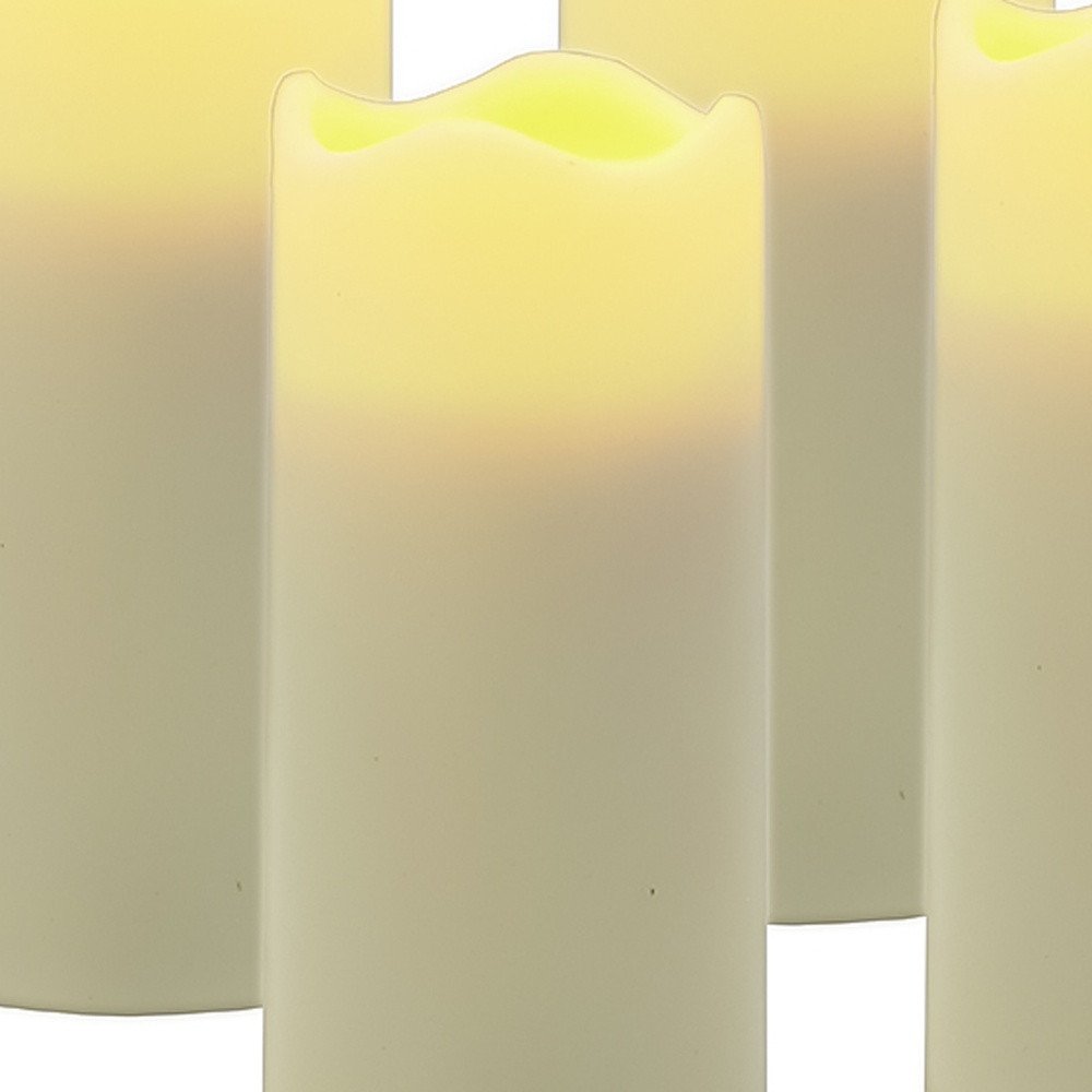 Set of Four Ivory Flameless Votive Candle close-up detail