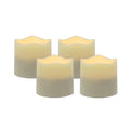 Set of Four Ivory Flameless Tealight Candle on a white background