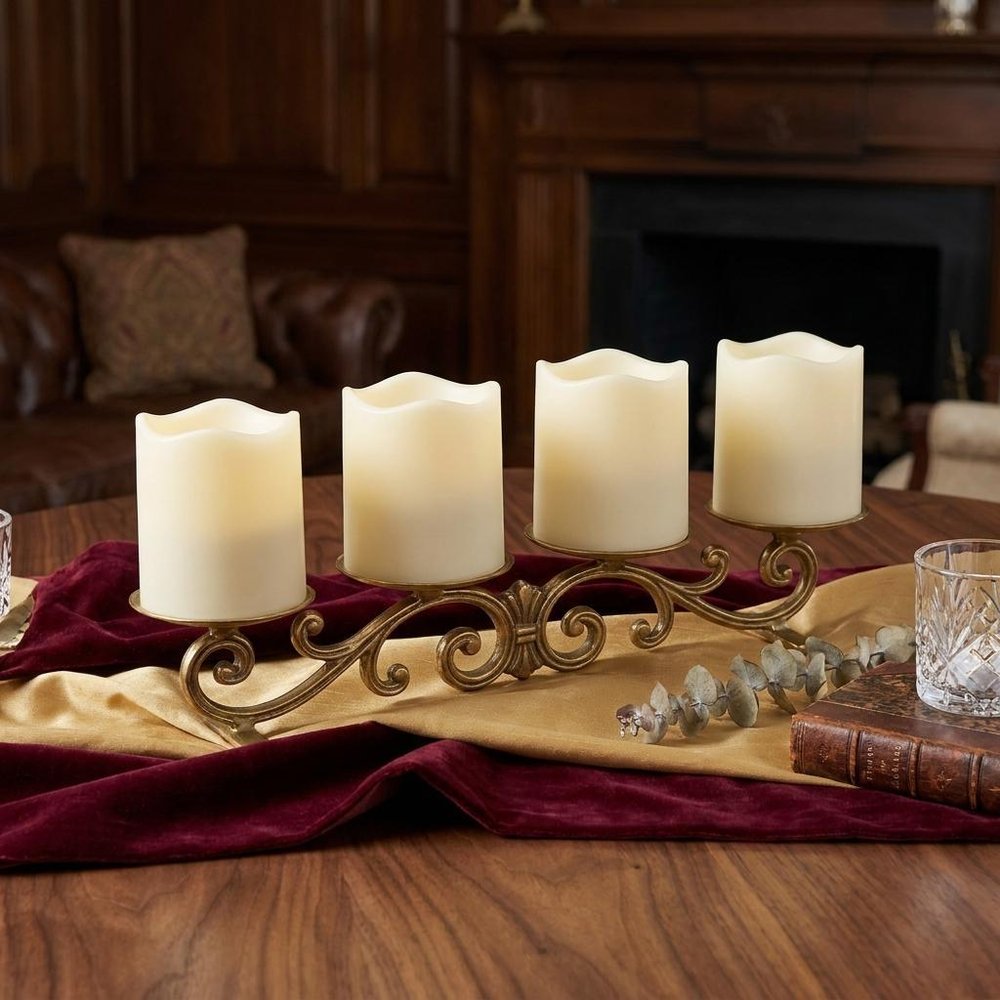Set of Four Ivory Flameless Tealight Candle