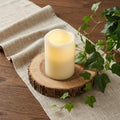 4" Ivory Flameless Indoor Outdoor Pillar Candle