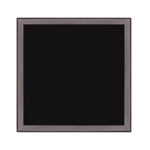 18" Black Square Glass Outdoor Side Table