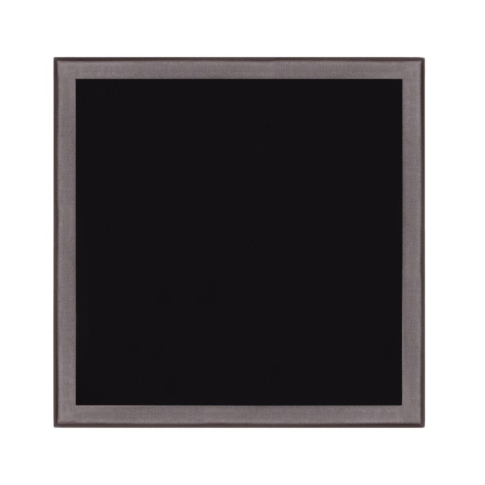 18" Black Square Glass Outdoor Side Table