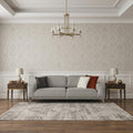 90" Light Gray Linen Sleeper Sofa With Toss Pillows