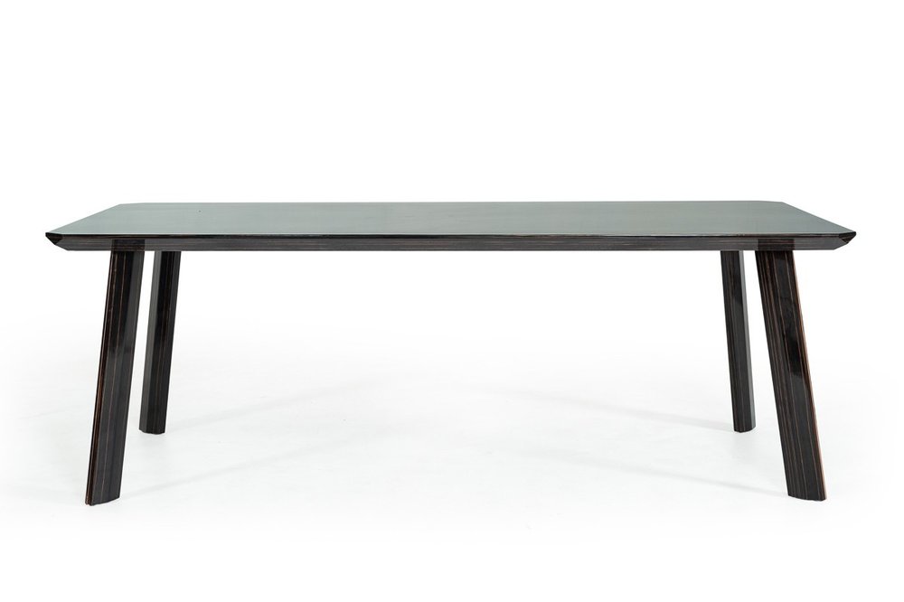 87" Ebony Dining Table on a white background