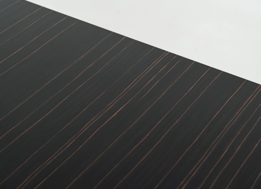 87" Ebony Dining Table close-up detail