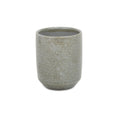 Gray Ceramic 20 Ounce Crackle Mosaic Round Distressed Pot Planter on a white background