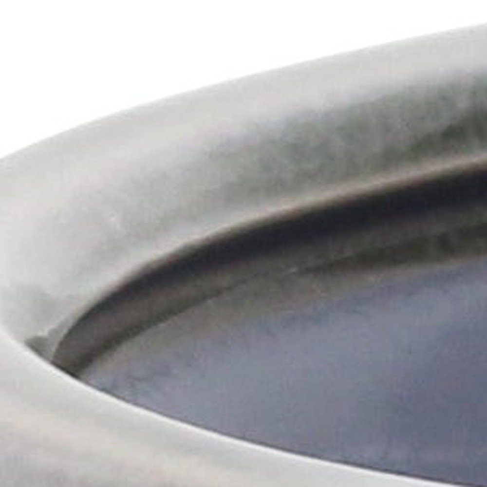 Gray Ceramic 51 Ounce Striped Round Distressed Pot Planter - 5.50" H x 6.25" W x 6.25" D