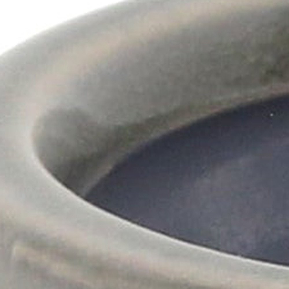 Gray Ceramic 51 Ounce Striped Round Distressed Pot Planter - 4.75" H x 5.00" W x 5.00" D
