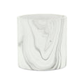 5" White and Gray Marbleized Ceramic Indoor Outdoor Round Pot Planter