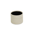 Off White Ceramic 42 Ounce Dotted Round Distressed Pot Planter on a white background