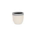 Gray And Ivory Ceramic 41 Ounce Crackle Round Distressed Pot Planter