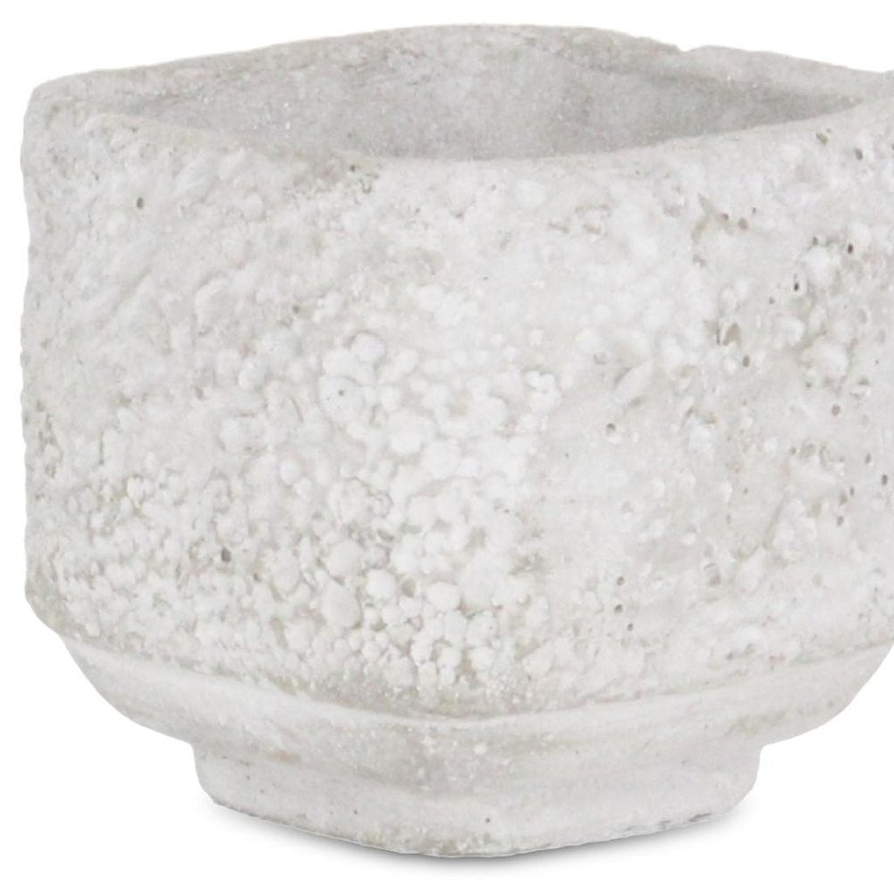Gray Cement 106 Ounce Crackle Square Distressed Pot Planter