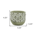 Black And Gray Cement 49 Ounce Leaf Round Distressed Pot Planter