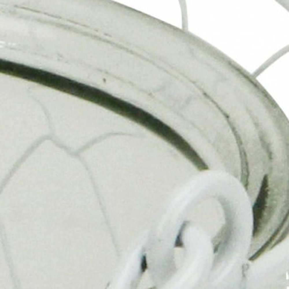 5" White Metal Tabletop Lantern Candle Holder close-up highlighting the white metal surface.