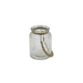 6" Brown And Clear Glass Tabletop Lantern Candle Holder