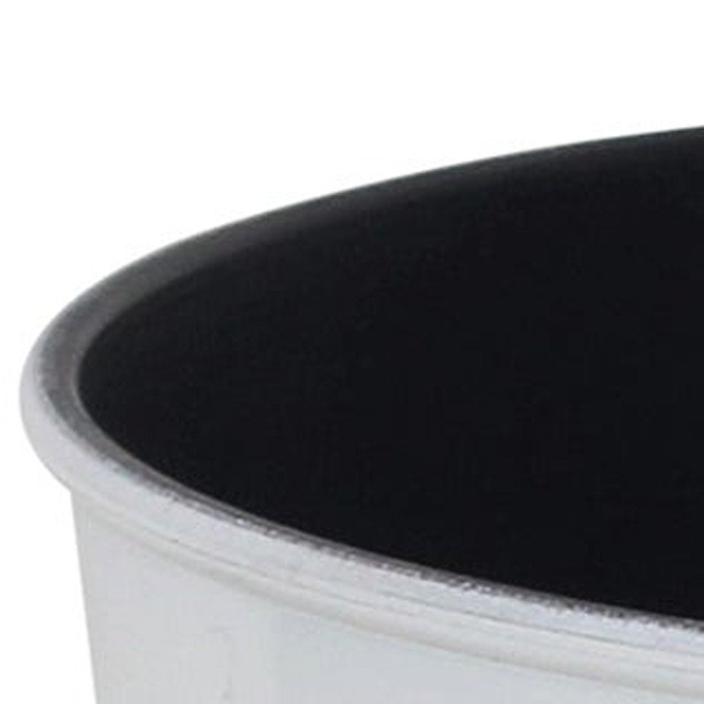 11" White Recycled Plastic Indoor Outdoor Round Pot Planter. Outdoor planter isolated on a plain white background, finished in white plastic.