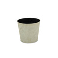 9" Gray Recycled Plastic Indoor Outdoor Round Pot Planter - SKU 488199 on a white background