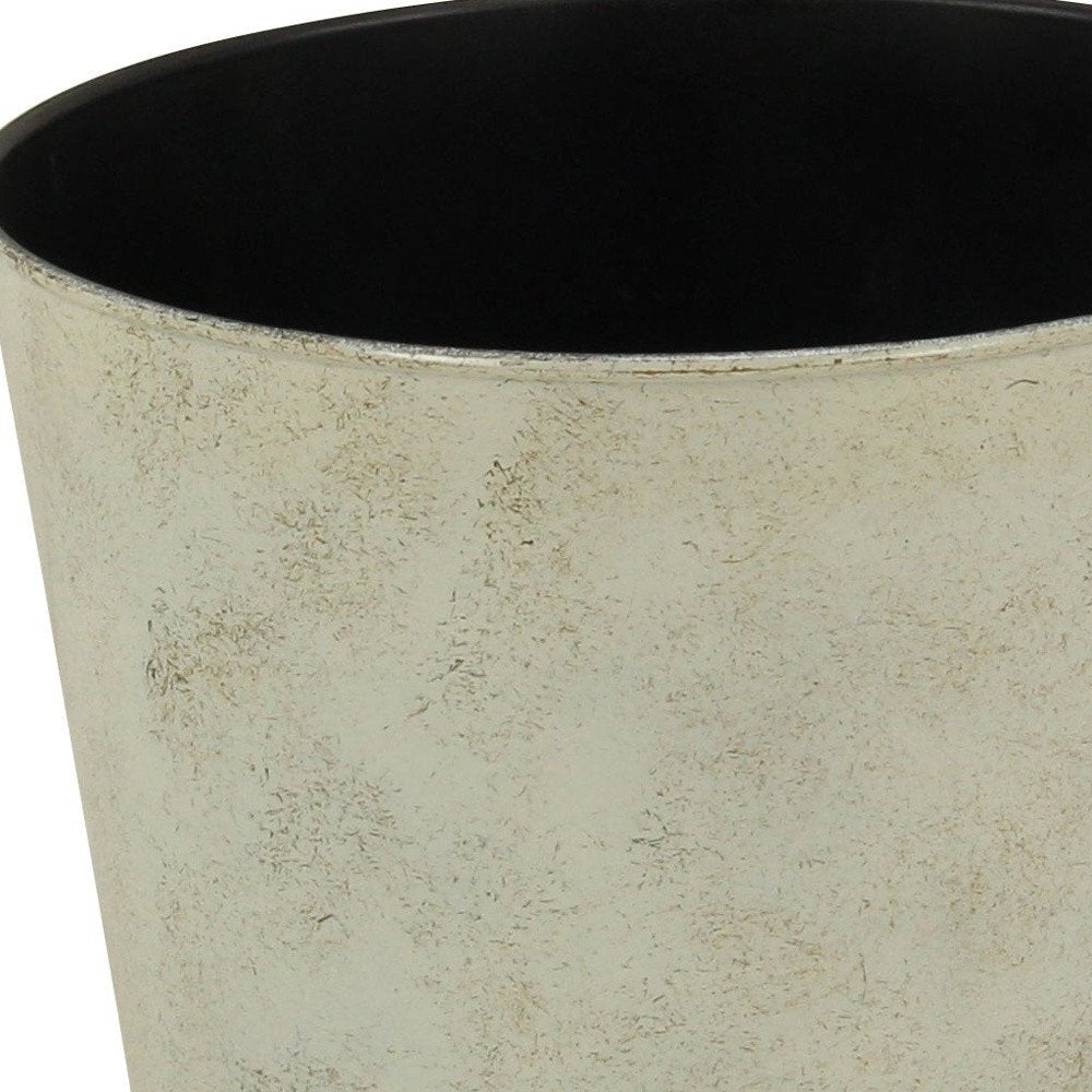 9" Gray Recycled Plastic Indoor Outdoor Round Pot Planter - SKU 488199