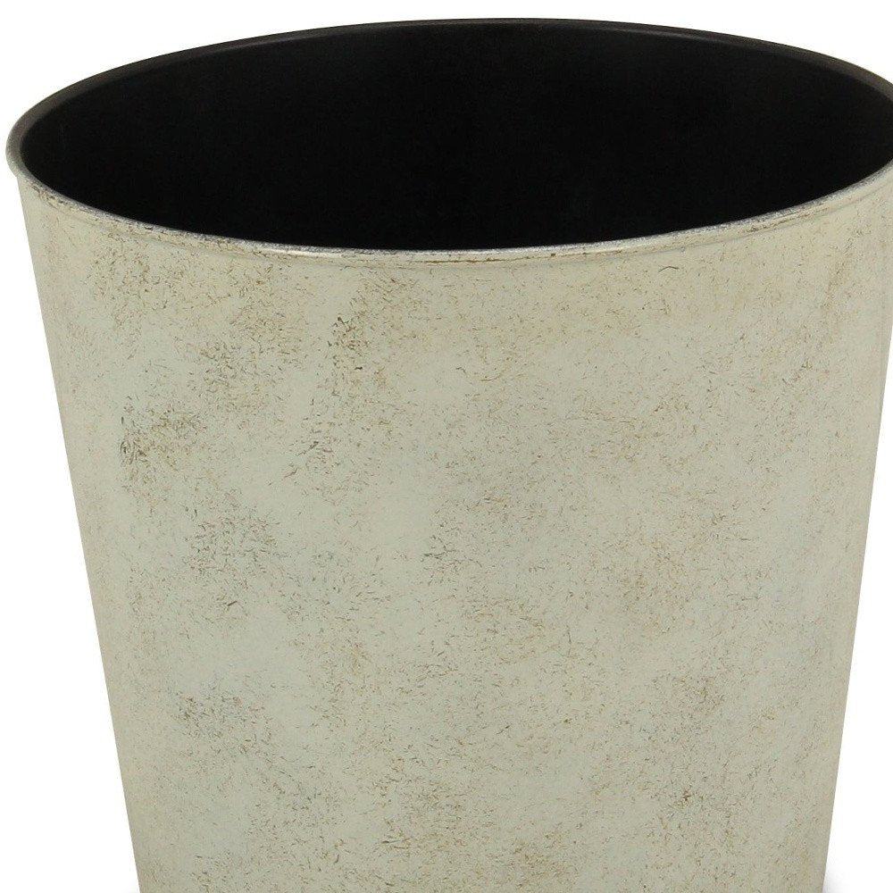 9" Gray Recycled Plastic Indoor Outdoor Round Pot Planter - SKU 488199