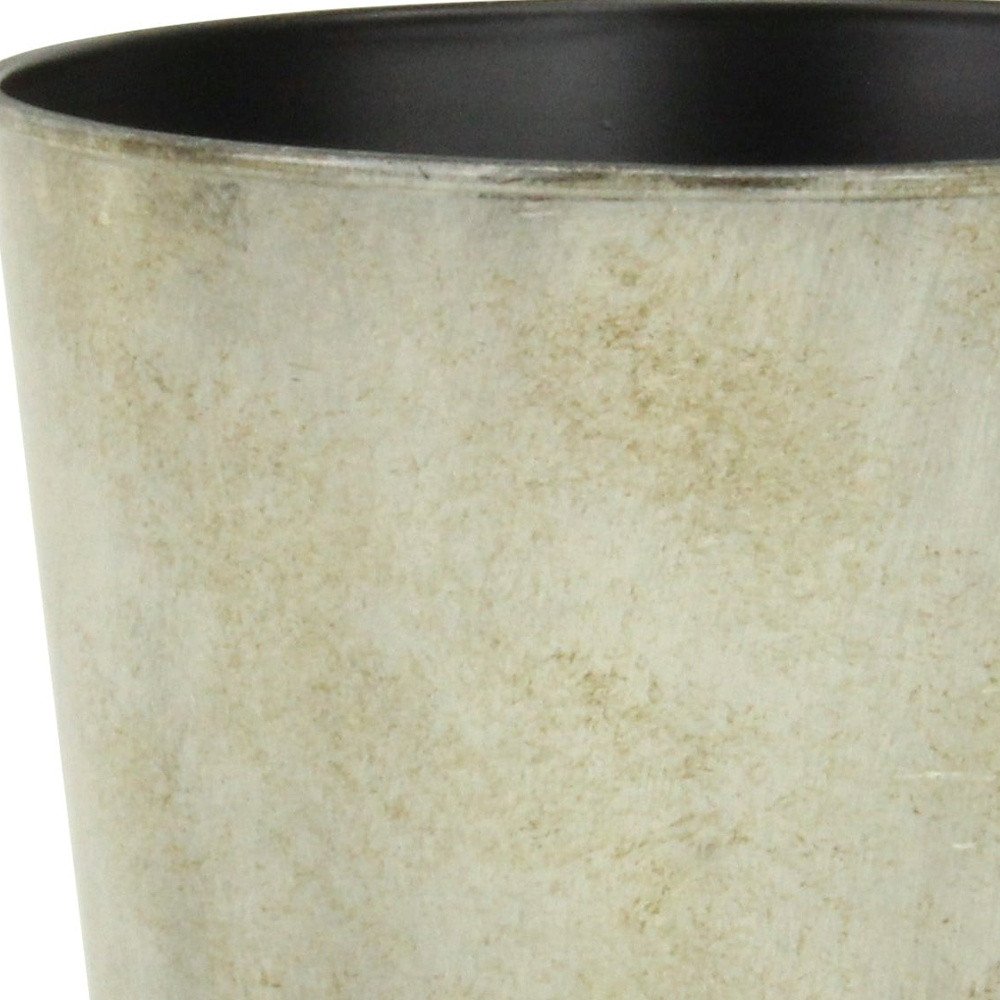 7" Gray Recycled Plastic Indoor Outdoor Round Pot Planter - 5.75" H x 7" W x 7" D
