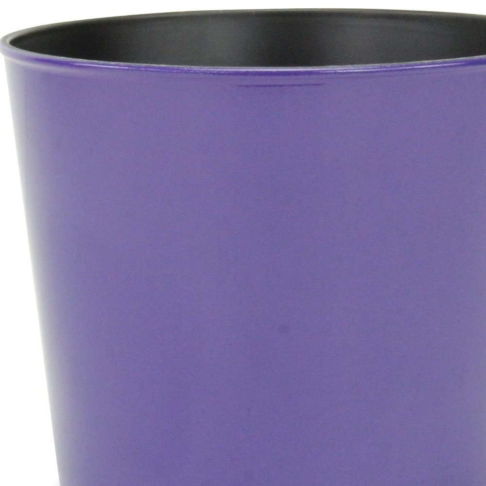 7" Navy Blue Recycled Plastic Indoor Outdoor Round Pot Planter close-up detail