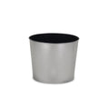 7" Silver Recycled Plastic Indoor Outdoor Round Pot Planter