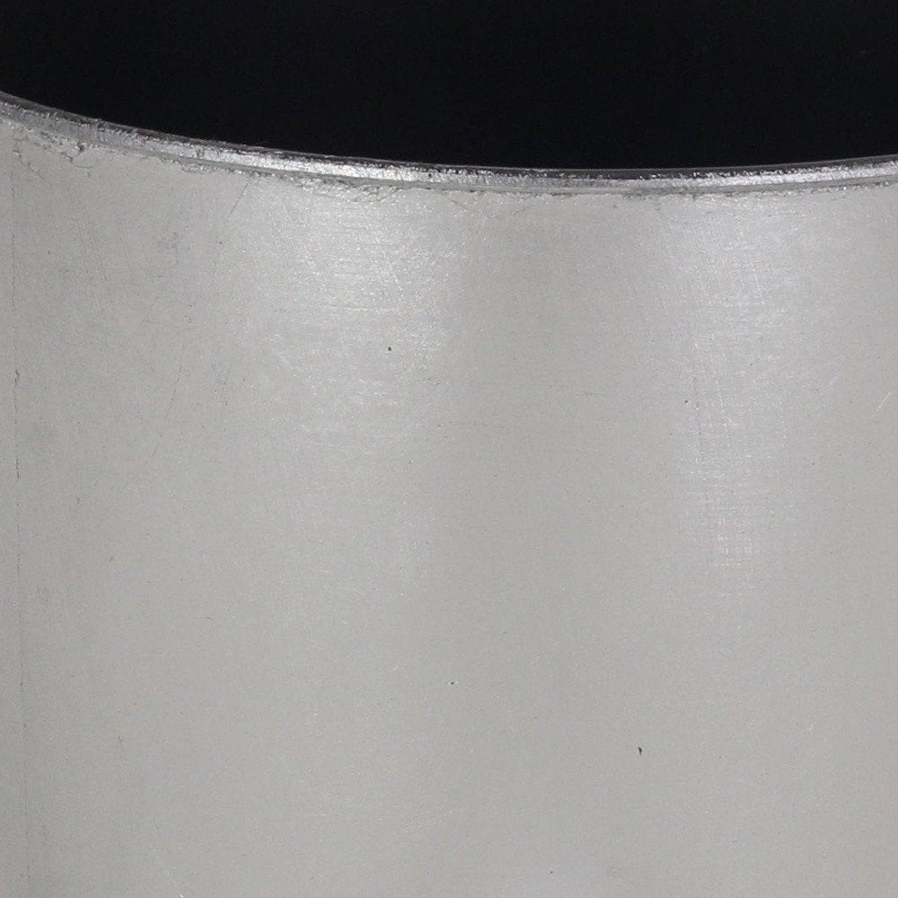 7" Silver Recycled Plastic Indoor Outdoor Round Pot Planter - 5.75" H x 7" W x 7" D close-up detail
