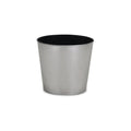 7" Silver Recycled Plastic Indoor Outdoor Round Pot Planter