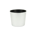 6" Silver Recycled Plastic Indoor Outdoor Round Pot Planter
