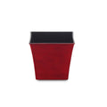 7" Red Recycled Plastic Indoor Outdoor Square Pot Planter
