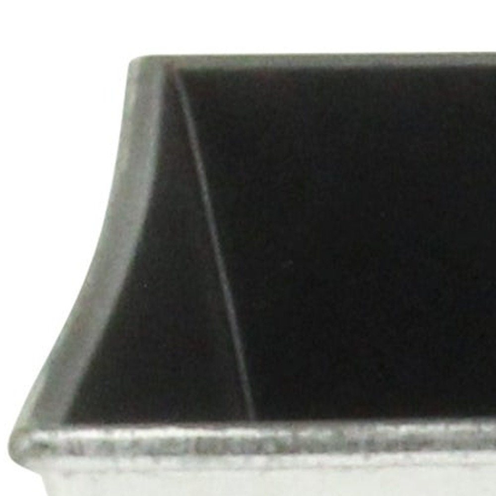 7" Silver Recycled Plastic Indoor Outdoor Square Pot Planter on a white background