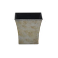 7" Gray Recycled Plastic Indoor Outdoor Square Pot Planter