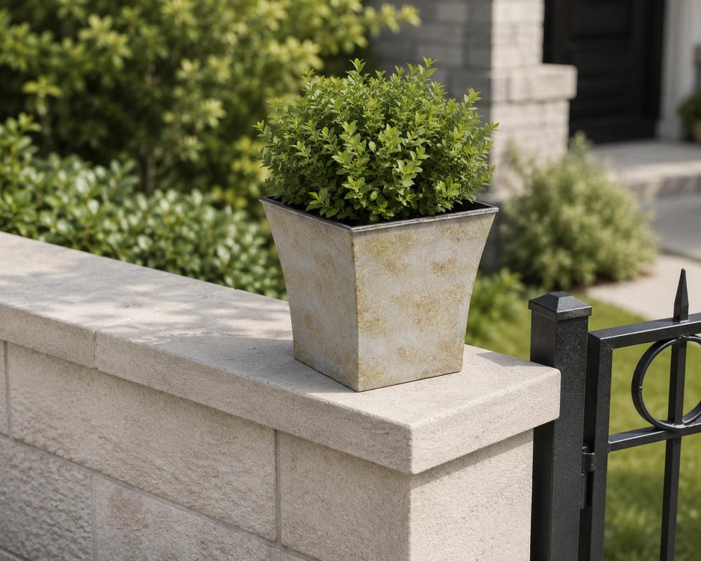 7" Gray Recycled Plastic Indoor Outdoor Square Pot Planter