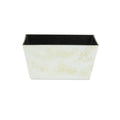 8" Cream Recycled Plastic Indoor Outdoor Rectangular Planter Box on a white background