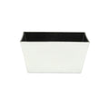8" Silver Recycled Plastic Indoor Outdoor Rectangular Planter Box on a white background