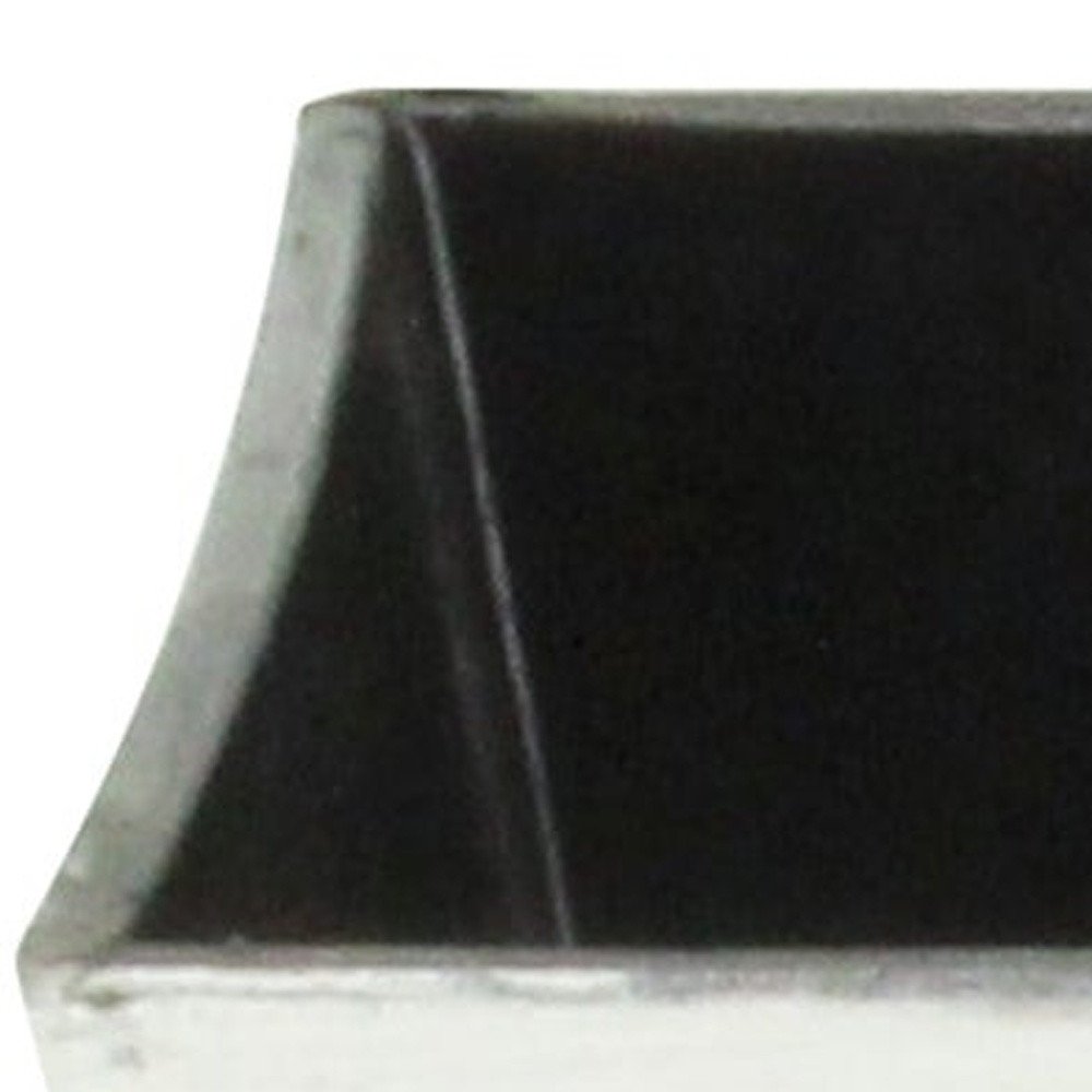 8" Silver Recycled Plastic Indoor Outdoor Rectangular Planter Box on a white background