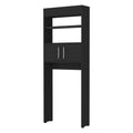 25" Black Wood Freestanding Single Door Bathroom Vanity. Bathroom vanity isolated on a plain white background, in a black wood finish.