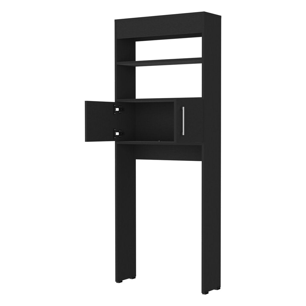 25" Black Wood Freestanding Single Door Bathroom Vanity