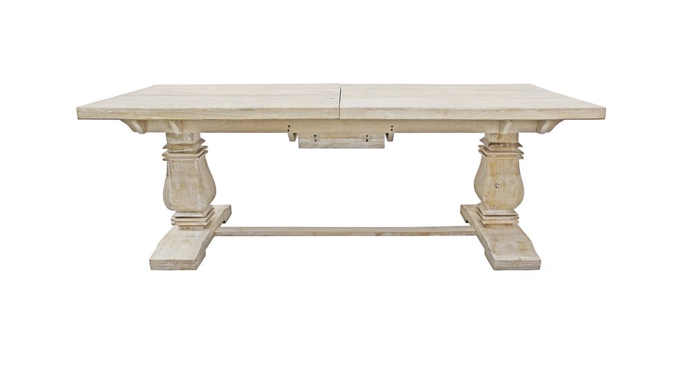 90" Light Brown Rectangular Solid Wood Butterfly Leaf Dining Table on a white background