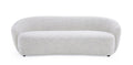 90" Off White Fabric Sofa With Black Legs on a white background