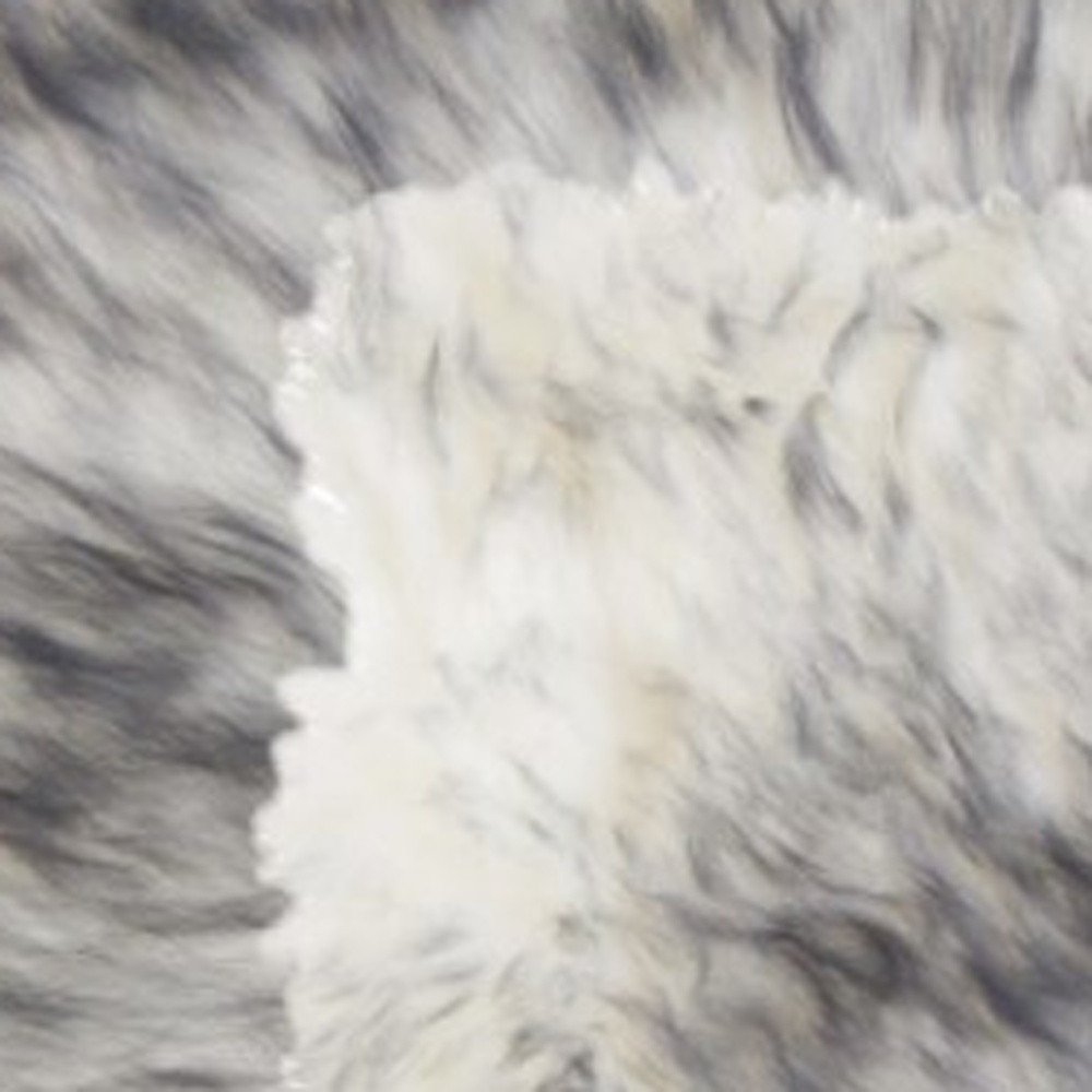 Set Of Four 17" X 17" Gradient Grey Wool Chair Pads close-up detail