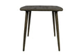 Five Piece Brown and Black Square Solid Wood Dining Set with Four Chairs