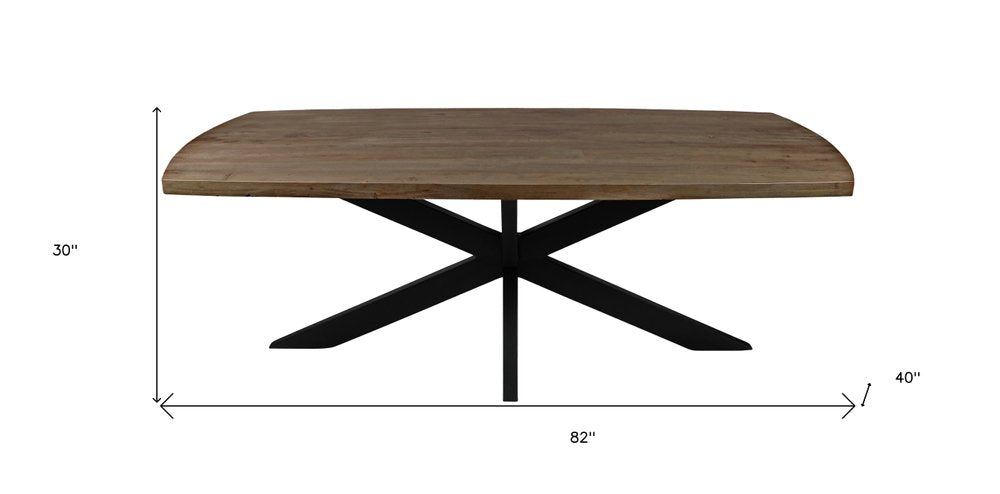 Nine Piece Gray and Black Solid Wood Dining Set with Eight Chairs on a white background