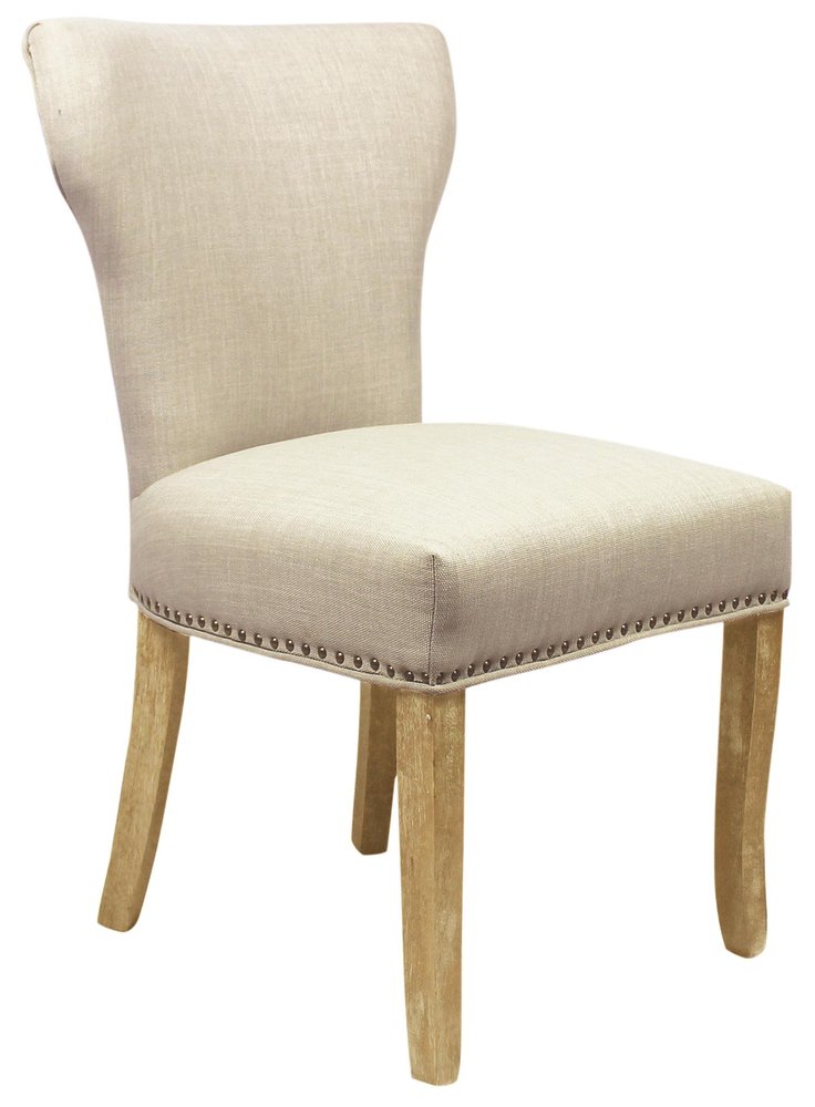 Nine Piece Natural Solid Wood Dining Set with Eight Chairs on a white background