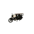 Black and White Metal And Solid Wood Rolling Bar Cart With Wine Storage on a white background